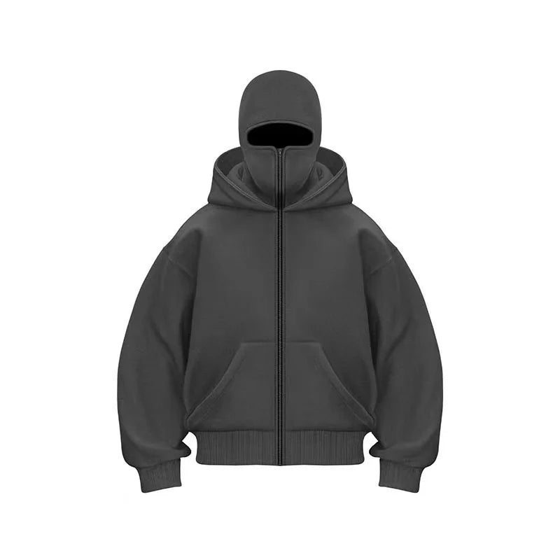 Cozy Plus Size Hoodie with Mask