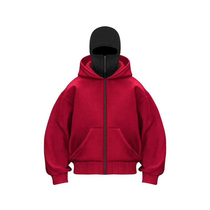 Cozy Plus Size Hoodie with Mask